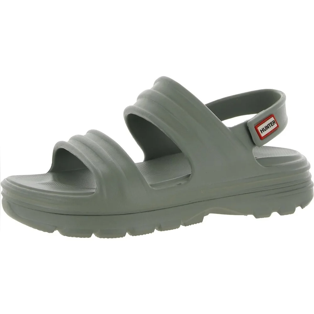 Hunter Bloom Algae Foam Sandals In Sweet Gale Green Size 8